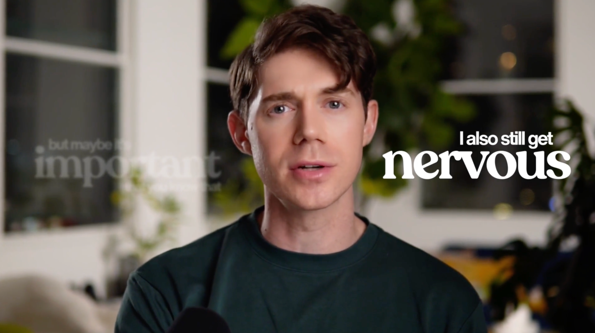 Recorded ShowUp teaching with the words I also still get nervous on screen.